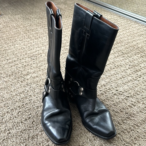 Leather biker boots - Picture 2 of 4